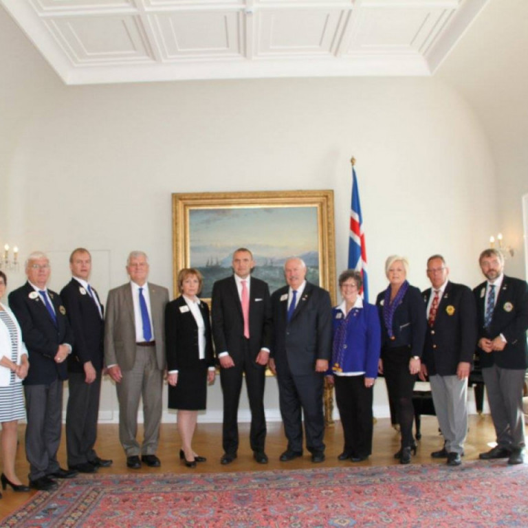 Heimsókn Alþjóðaforseta Lions Bob Corlew til forseta Íslands og utanríkisráðherra