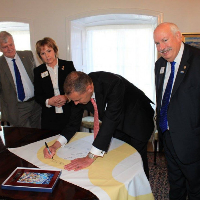 Heimsókn Alþjóðaforseta Lions Bob Corlew til forseta Íslands og utanríkisráðherra