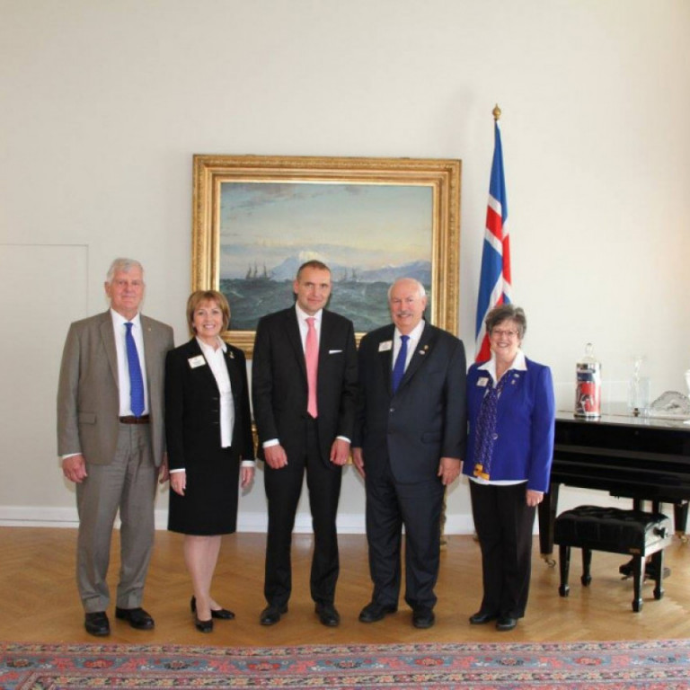Heimsókn Alþjóðaforseta Lions Bob Corlew til forseta Íslands og utanríkisráðherra