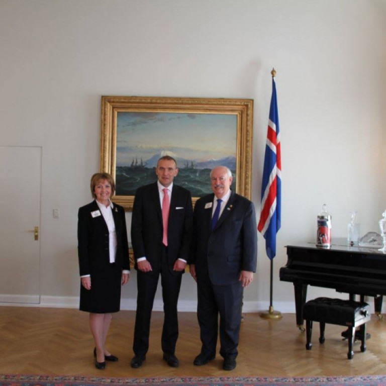Heimsókn Alþjóðaforseta Lions Bob Corlew til forseta Íslands og utanríkisráðherra