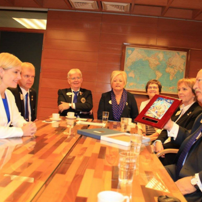 Heimsókn Alþjóðaforseta Lions Bob Corlew til forseta Íslands og utanríkisráðherra