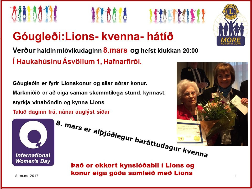 Góugleði Lions-kvenna-hátíð 2017