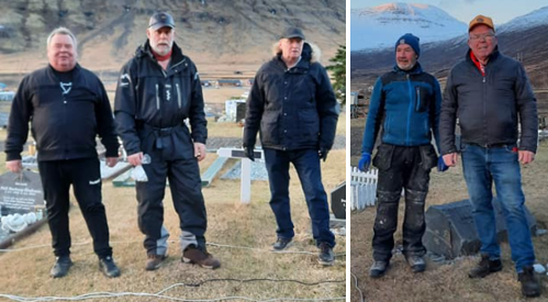 Lionsklúbbur Eskifjarðar kveikir á ljósakrossum í kirkjugarðinum.