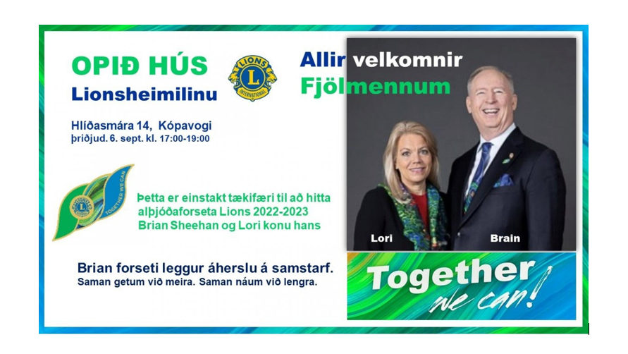 Opið hús í Lionsheimilinu þriðjudaginn 6.september kl.17:00-19:00