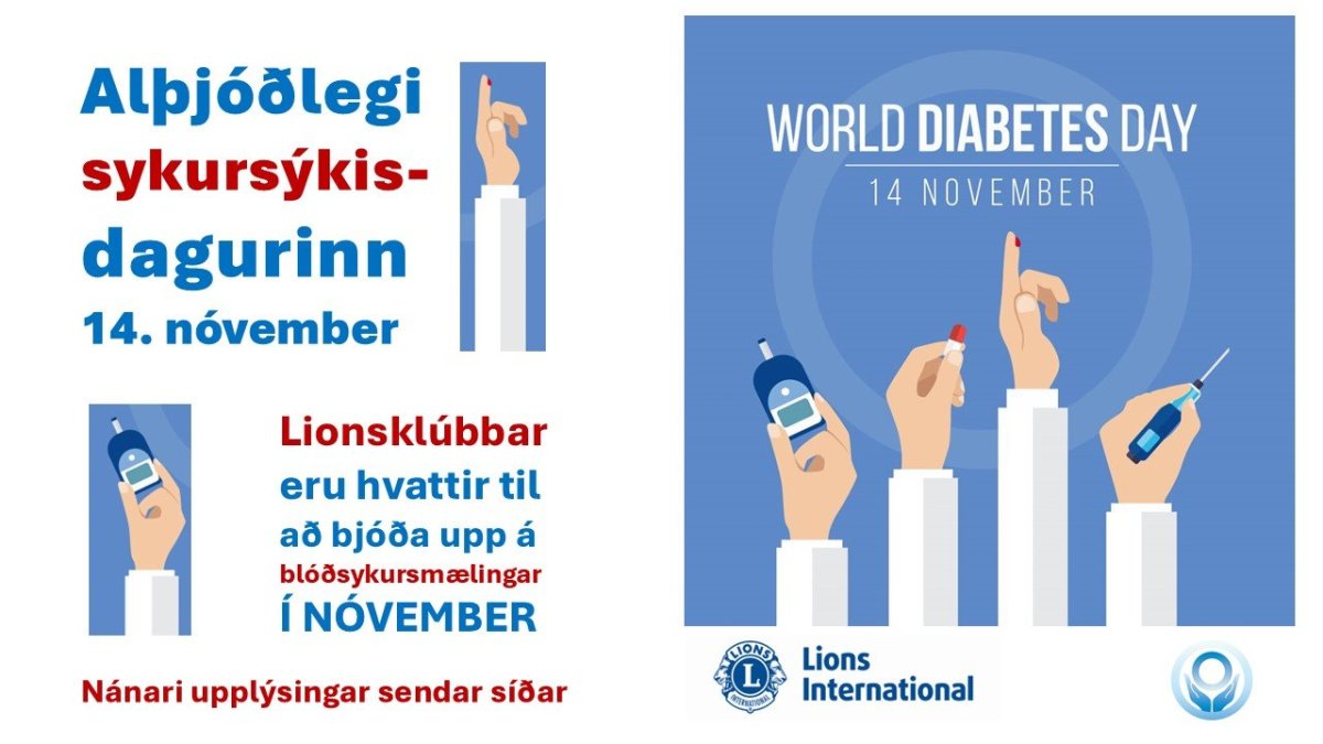 Alþjóðlegi sykursýkisdagurinn er 14. nóvember.