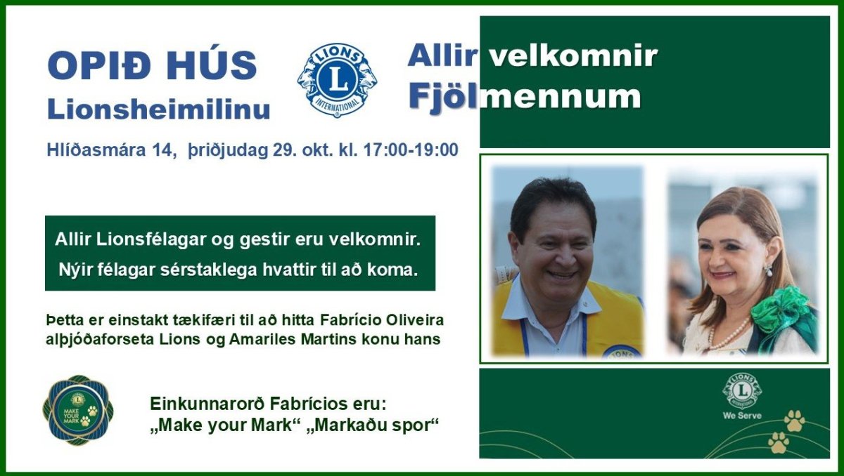 Opið hús í Lionsheimilinu - Öll VELKOMNIN