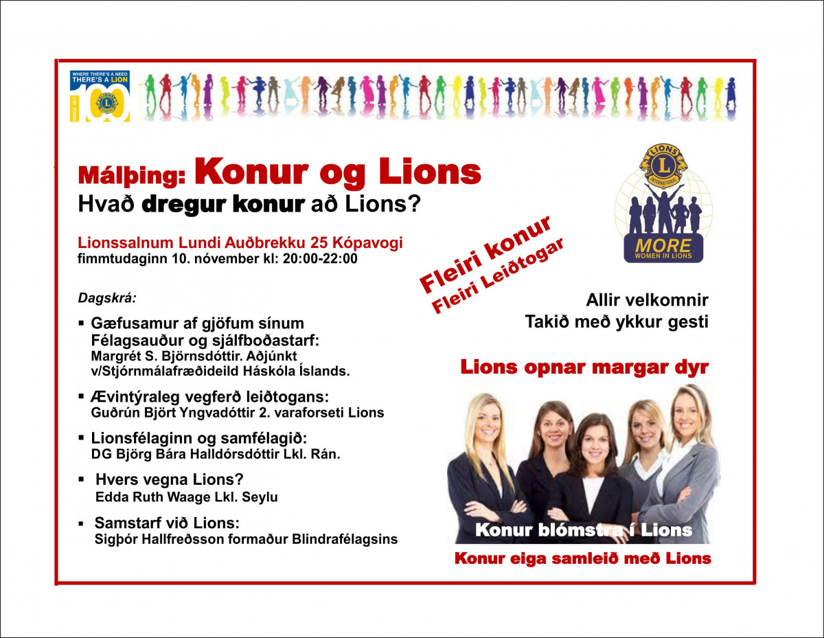 Málþing: Konur og Lions