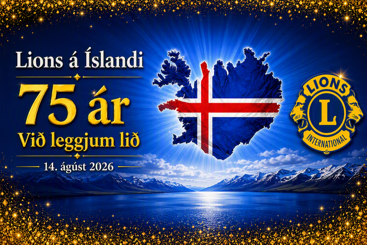 Lions á Íslandi 75 ára 14.ágúst 2026