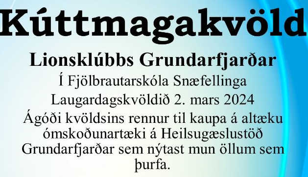 Kúttmagakvöld Lionsklúbbs Grundarfjarðar