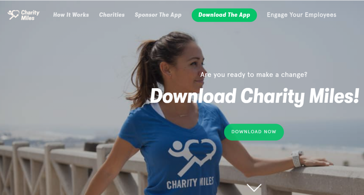 Charity Miles forritið í símana okkar