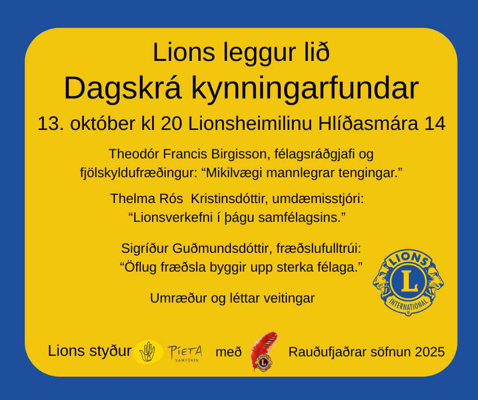 Lions leggur lið - Kynningarfundur