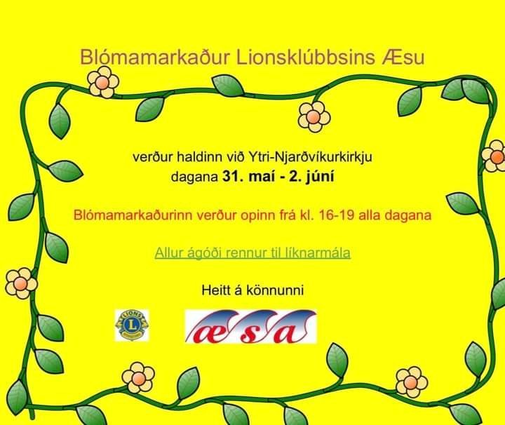 Árlegur blómamarkaður Lionsklúbbsins Æsu, Njarðvík