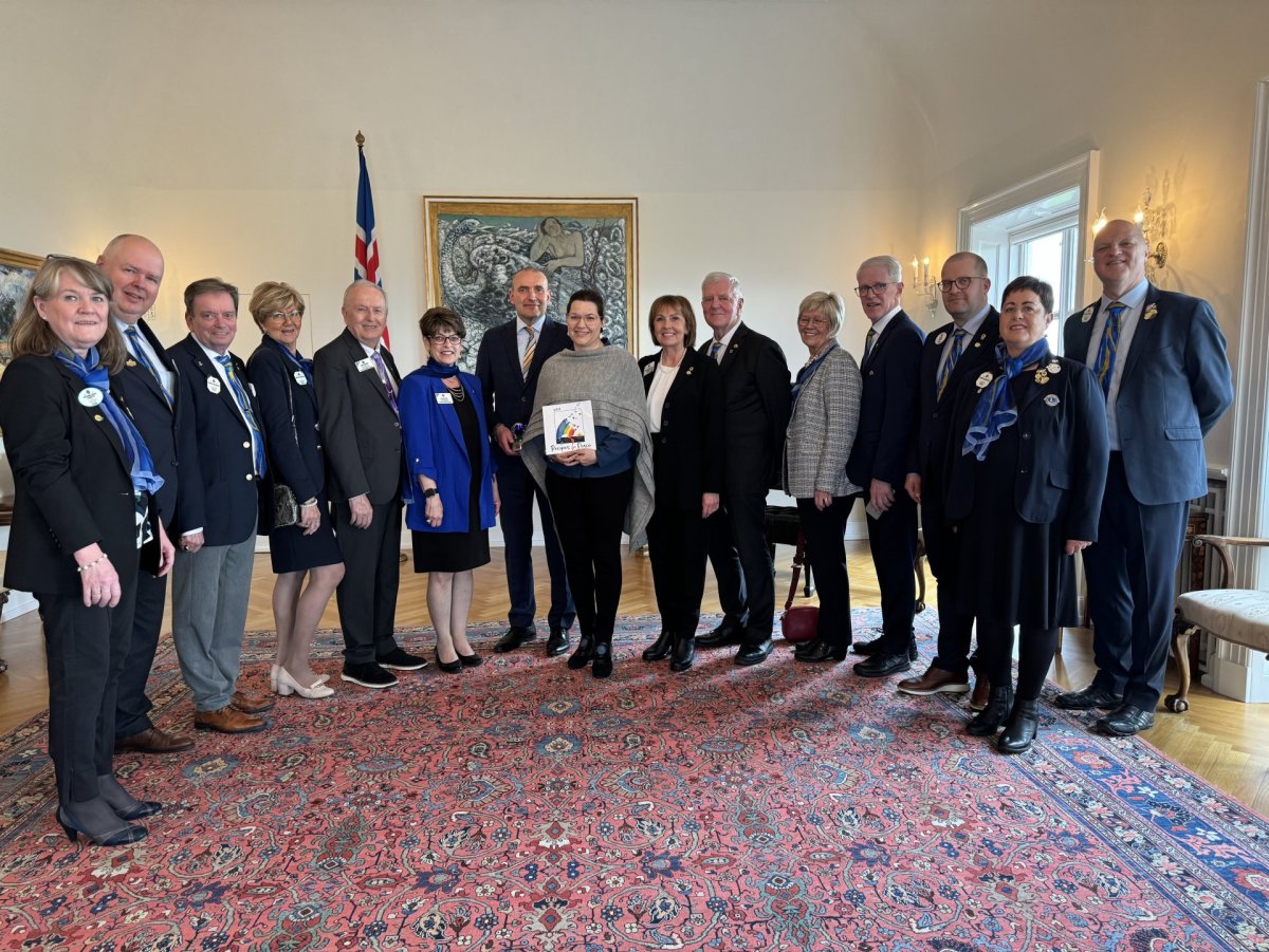 Heimsókn Alþjóðaforseta Lions Dr.Patti Hill og eiginmanns hennar Greg Holmes á Bessastaði ásamt Lion…