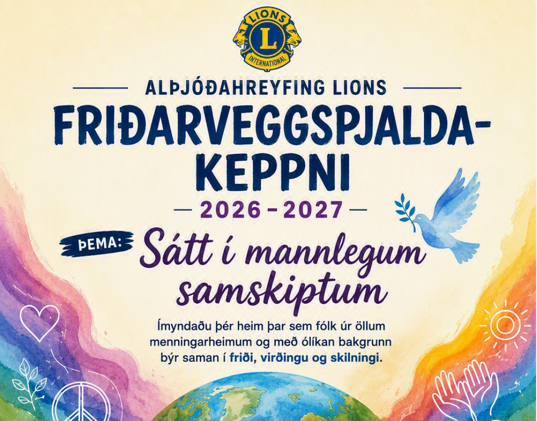 Friðarveggspjaldakeppni Lions 2026-2027