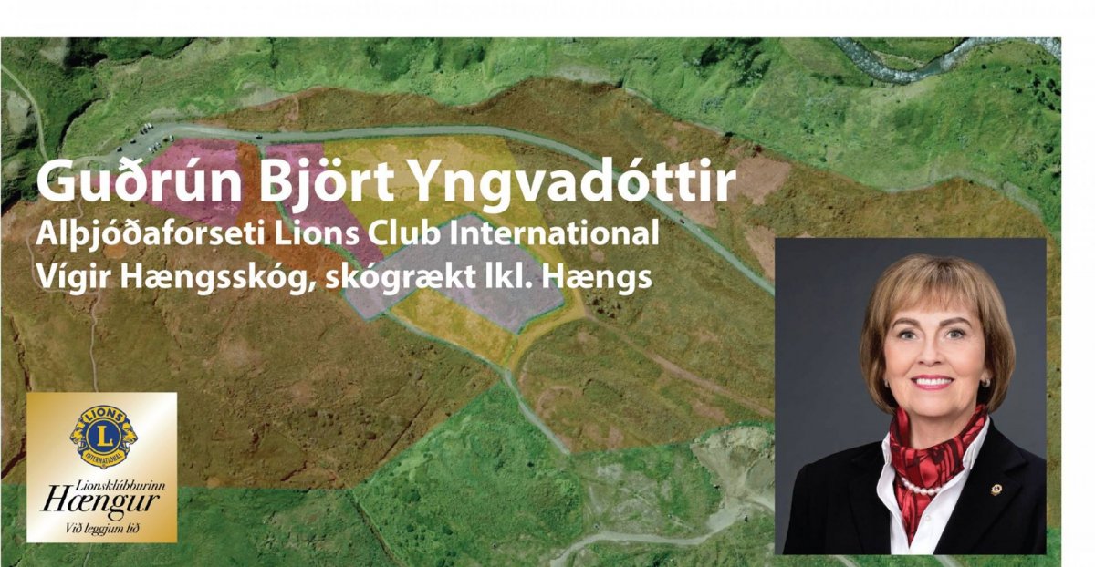 Guðrún Björt vígir Hængsskóg í Heimsókn sinni til Eyjafjarðar