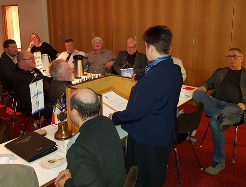 Sigfrid Andradóttir  umdæmisstjóri 109 B heimsækir klúbba