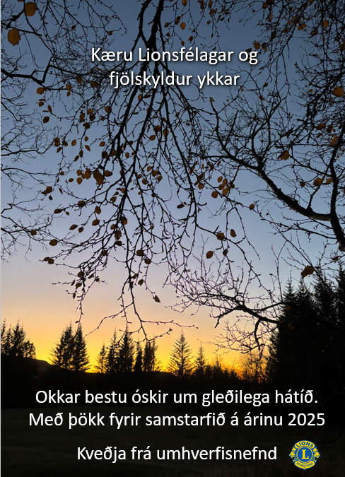 Jólakveðja frá umhverfisnefnd Lions á Íslandi