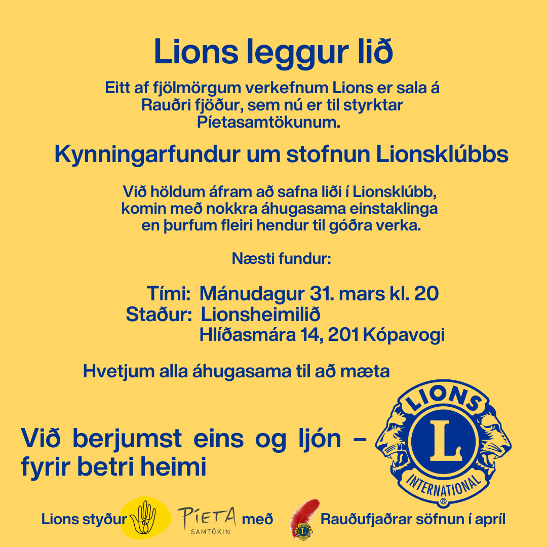 Komdu og kynntu þér Lions!