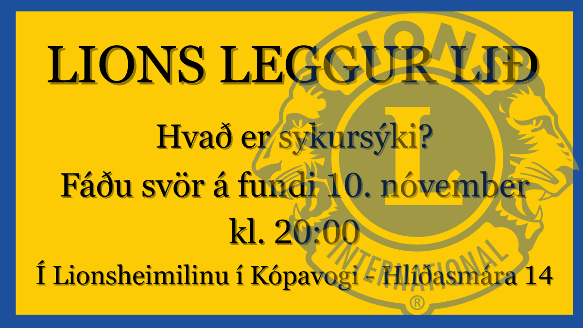 Lions leggur lið. Hvað er sykursýki?