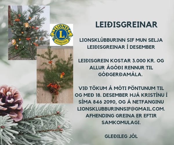 Leiðisgreinar hjá Lionsklúbbnum Sif