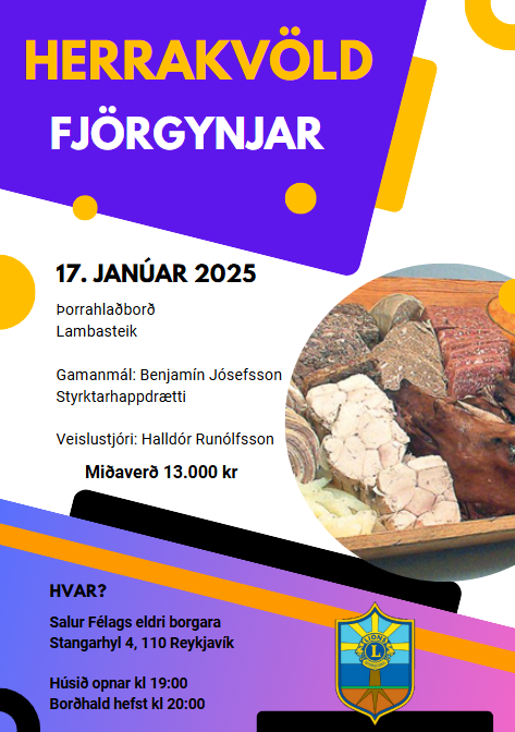 Herrakvöld Fjörgynjar 2025