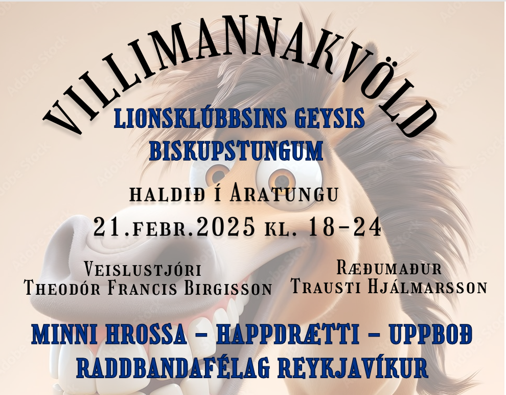 Árlegt Villimannakvöld Lionsklúbbsins Geysis Biskupstungum