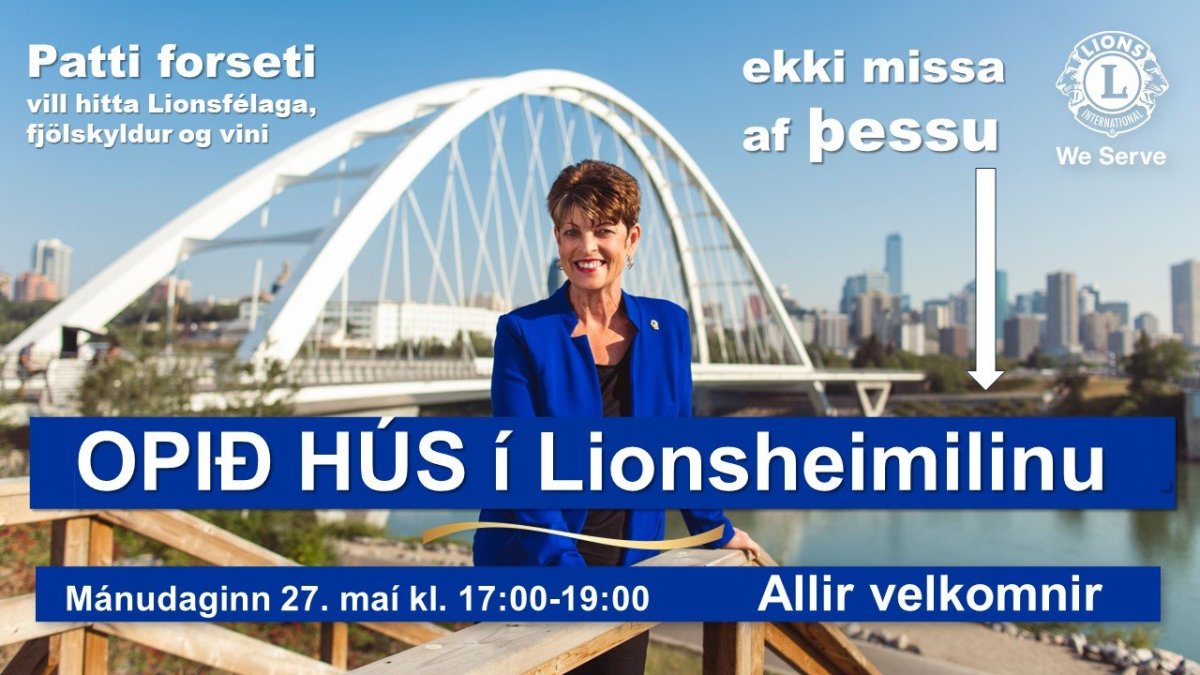 Heimsókn alþjóðaforseta Lions, Patti Hill, til Íslands
