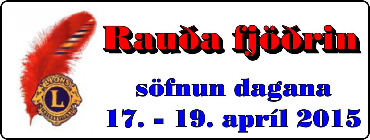 Rauða fjöðrin 17. - 19. apríl 2015