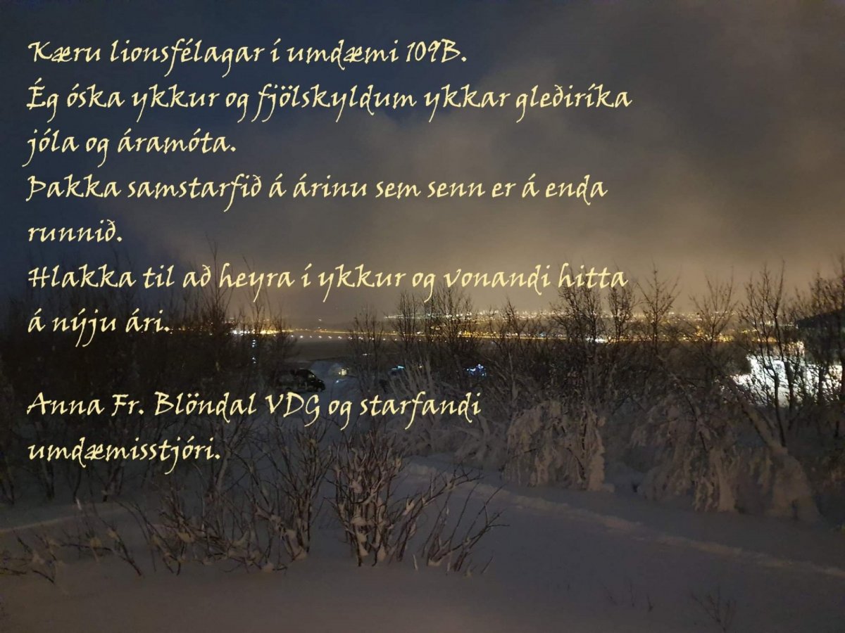 Jólakveðja frá umdæmi 109B