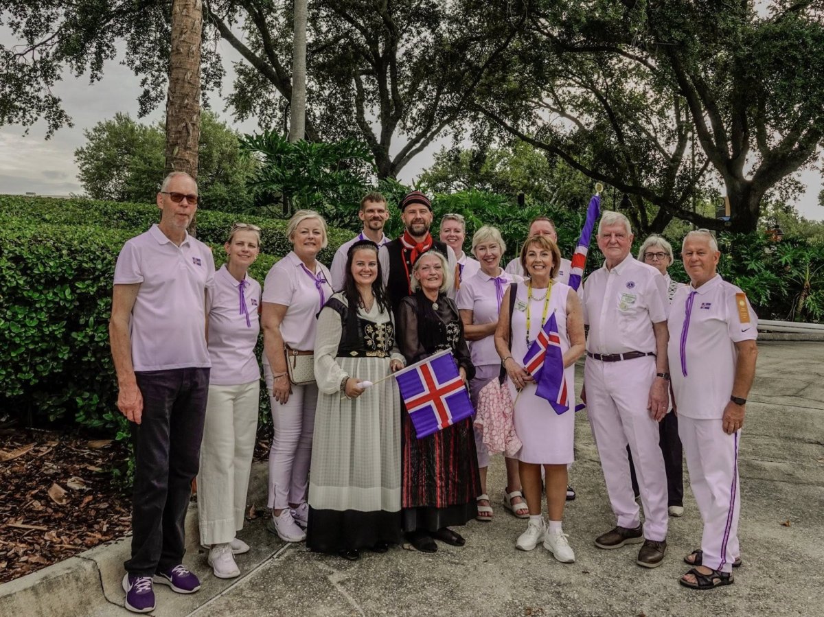 Íslenski hópurinn á alþjóðaþingi Lions 2025 í Orlando