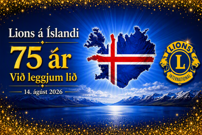 Lions á Íslandi 75 ára 14.ágúst 2026